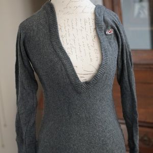 Hollister gray long comfy sweater